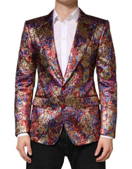 Multicolor Jacquard Single Breasted Blazer