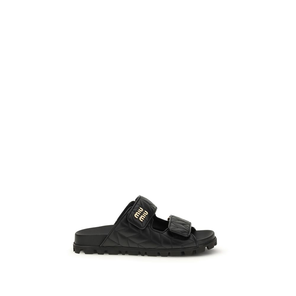 Black Napa Leather / Calf Bos Taurus Slippers