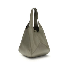 Bicolor Buffalo Leather Shoulder Bag