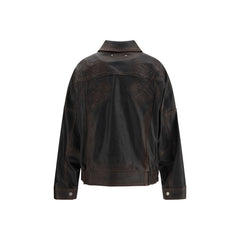 Brown Viscose Bomber