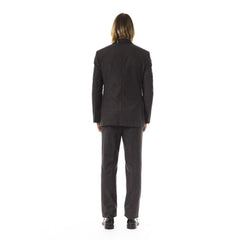 Brown Cotton Two-Piece Suit