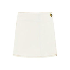 White Cotton Mini Skirt