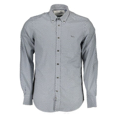 Blue Cotton Pattern Shirt