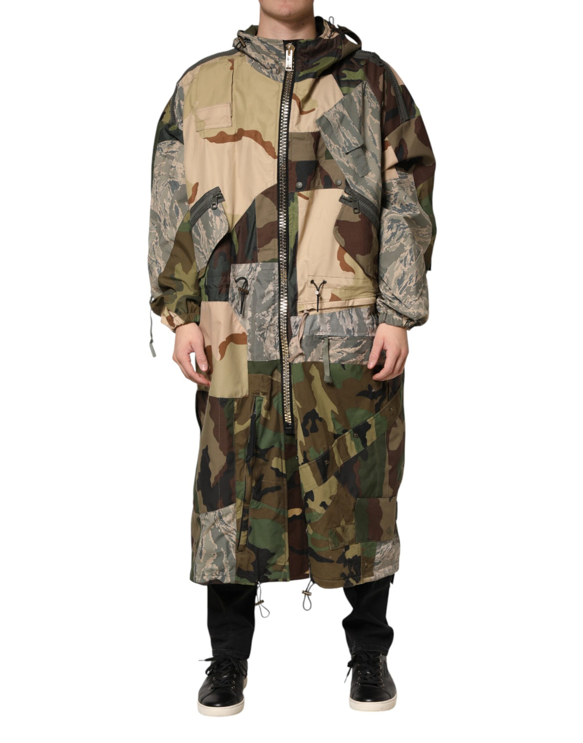 Multicolor Camouflage Hooded RainCoat Jacket
