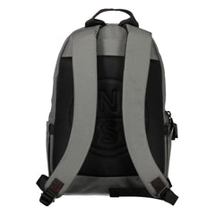 Grigio Polyester Men Backpack