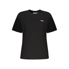 Black Cotton Women T-Shirt