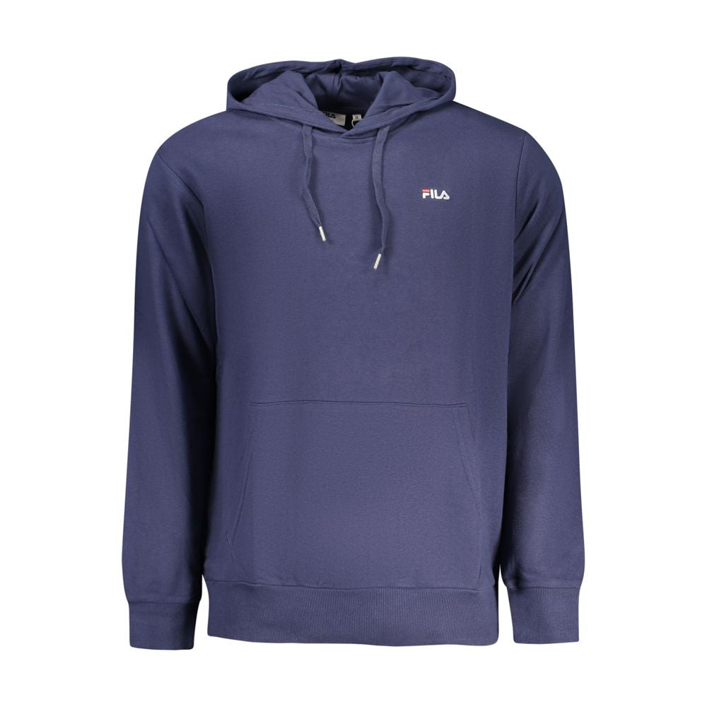 Blue Cotton Mens Sweatshirt with Hood