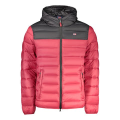 Red Polyamide Mens Jacket