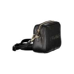 Black Polyurethane Women Handbag