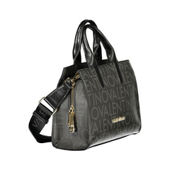 Black Polyurethane Women Handbag