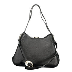 Black Polyurethane Women Handbag
