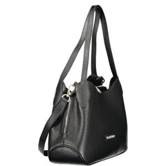 Black Polyurethane Women Handbag