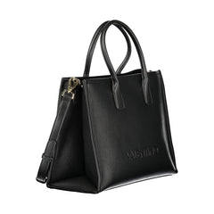 Black Polyurethane Women Handbag