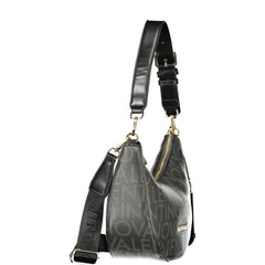 Black Polyurethane Women Handbag