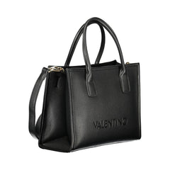 Black Polyurethane Women Handbag