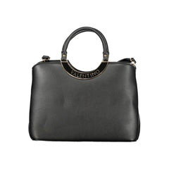 Black Polyurethane Women Handbag