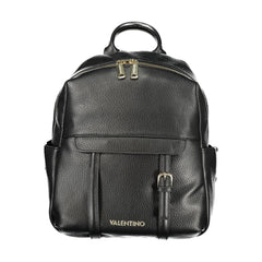 Black Polyurethane Women Backpack
