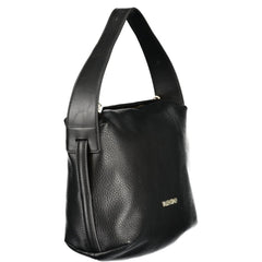 Black Polyurethane Women's Shoulder Bag