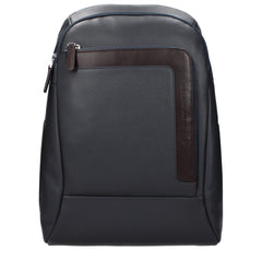 Gray Leather Backpack