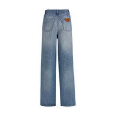 Blue Cotton Jeans Denim