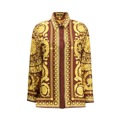 Bordeaux Silk Pattern Shirt