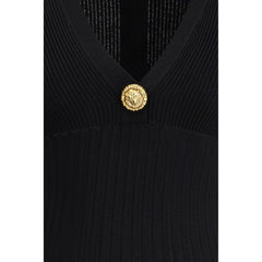 Black Viscose Casual Dress