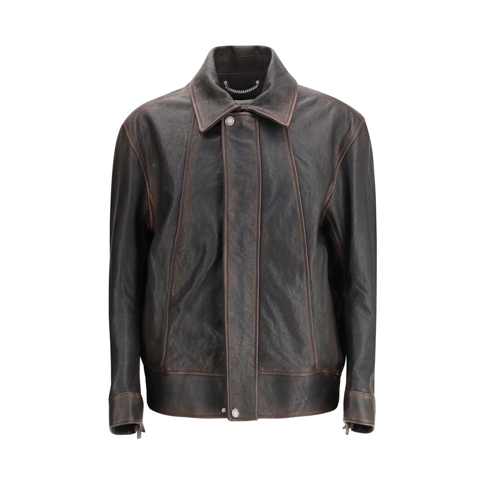 Brown Goatskin Bomber