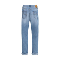 Blue Cotton Relaxed Fit Jeans