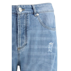 Blue Cotton Relaxed Fit Jeans