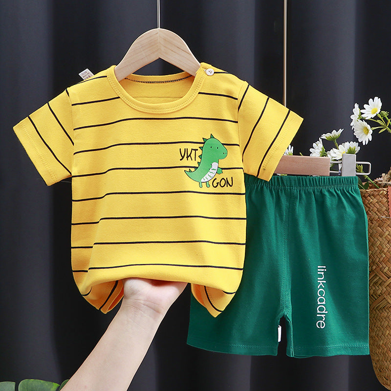 Children's Short-sleeved Suit Pure Cotton