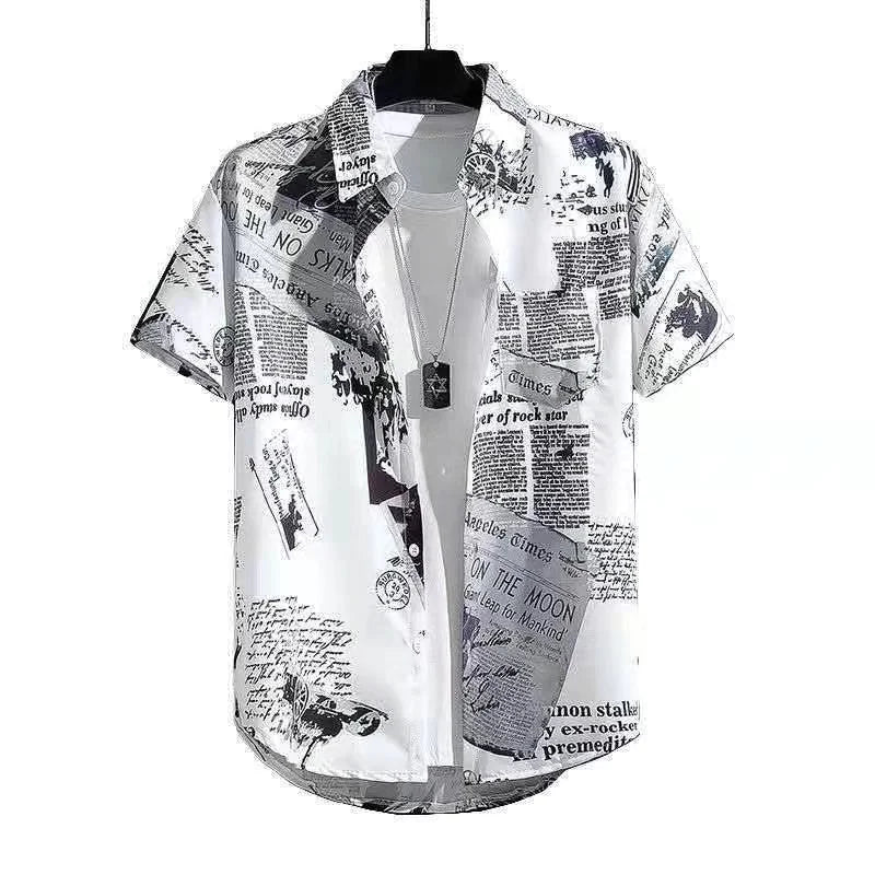 Men's Fashion Simple Loose Short Sleeve Shirt