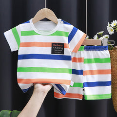 Children's Short-sleeved Suit Pure Cotton