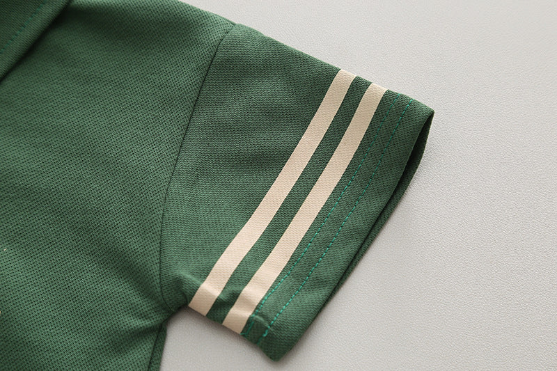 Short-sleeved Suit Baby Polo Shirt Two-piece Suit
