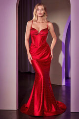 Fitted Stretch Satin Hot Stone Dress-3