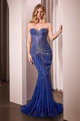 Fitted Strapless Embellshed Gown-2