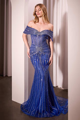 Fitted Strapless Embellshed Gown-0