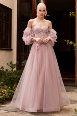 Strapless Off The Shoulder Gown-0
