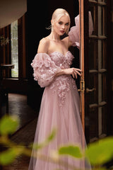 Strapless Off The Shoulder Gown-3