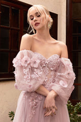 Strapless Off The Shoulder Gown-2