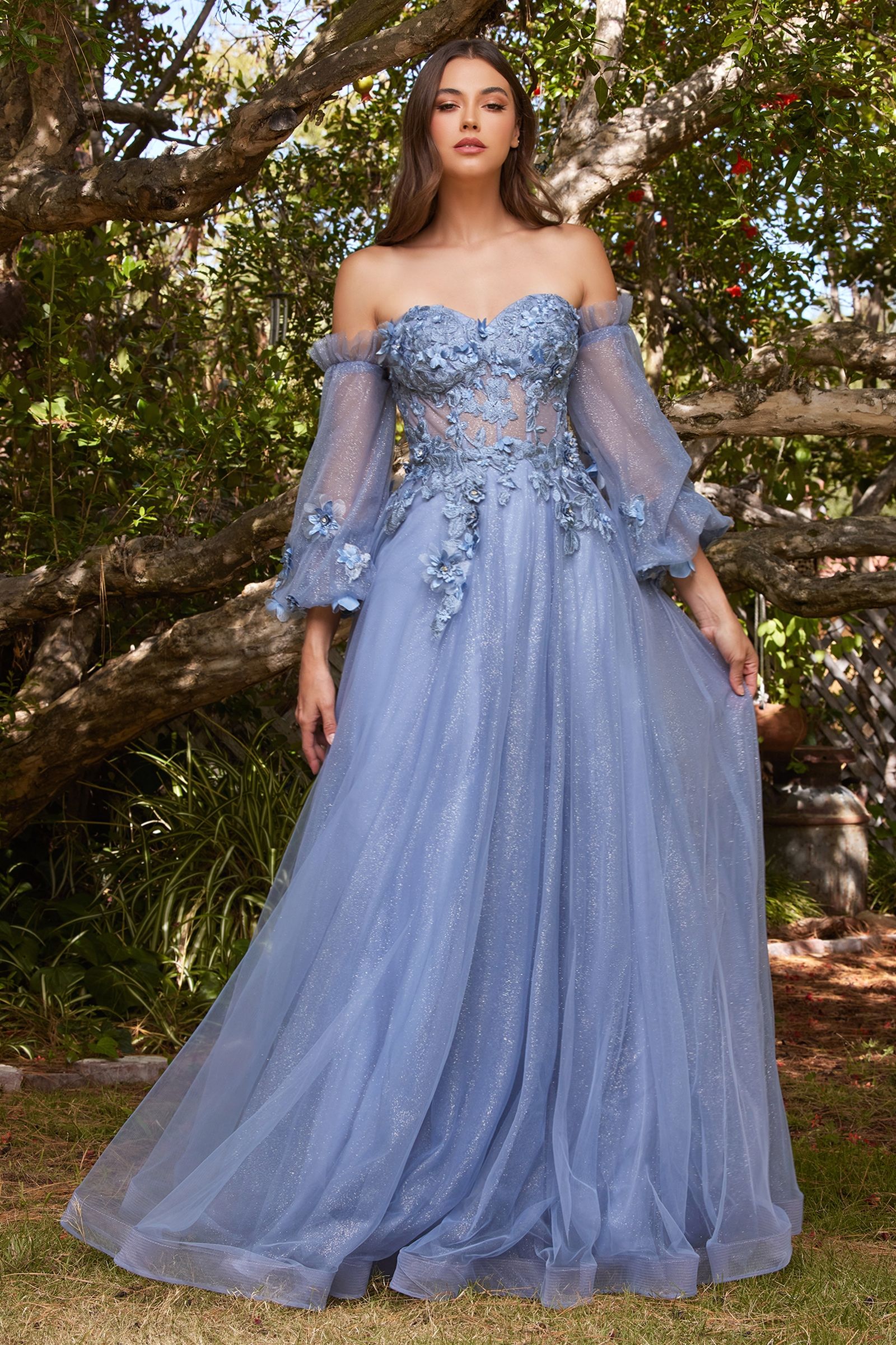 Strapless Off The Shoulder Gown-1