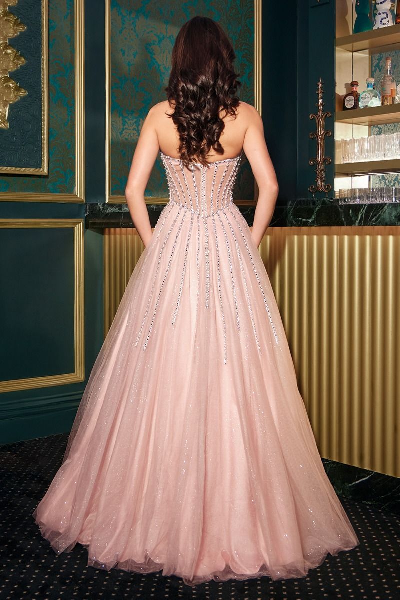 Strapless A-Line Corset Gown-3
