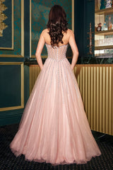 Strapless A-Line Corset Gown-3