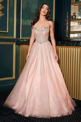 Strapless A-Line Corset Gown-0