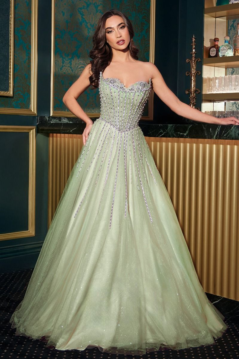 Strapless A-Line Corset Gown-1