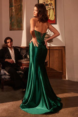 Strapless Satin Corset Dress-2
