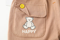 Short-sleeved Cartoon Animal Two-piece Set Children's Western Style