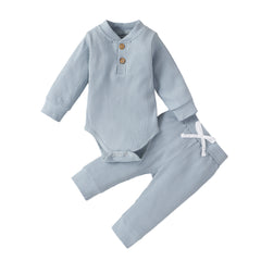 Infant Newborn Baby Girls Boys Spring Autumn Ribbed Solid