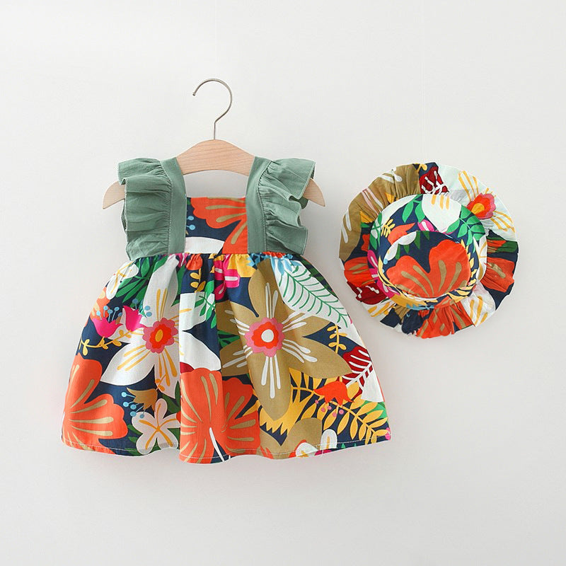 Summer New Girls' Small Flower Dress