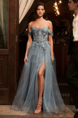 Layered Tulle A-Line Dress-0