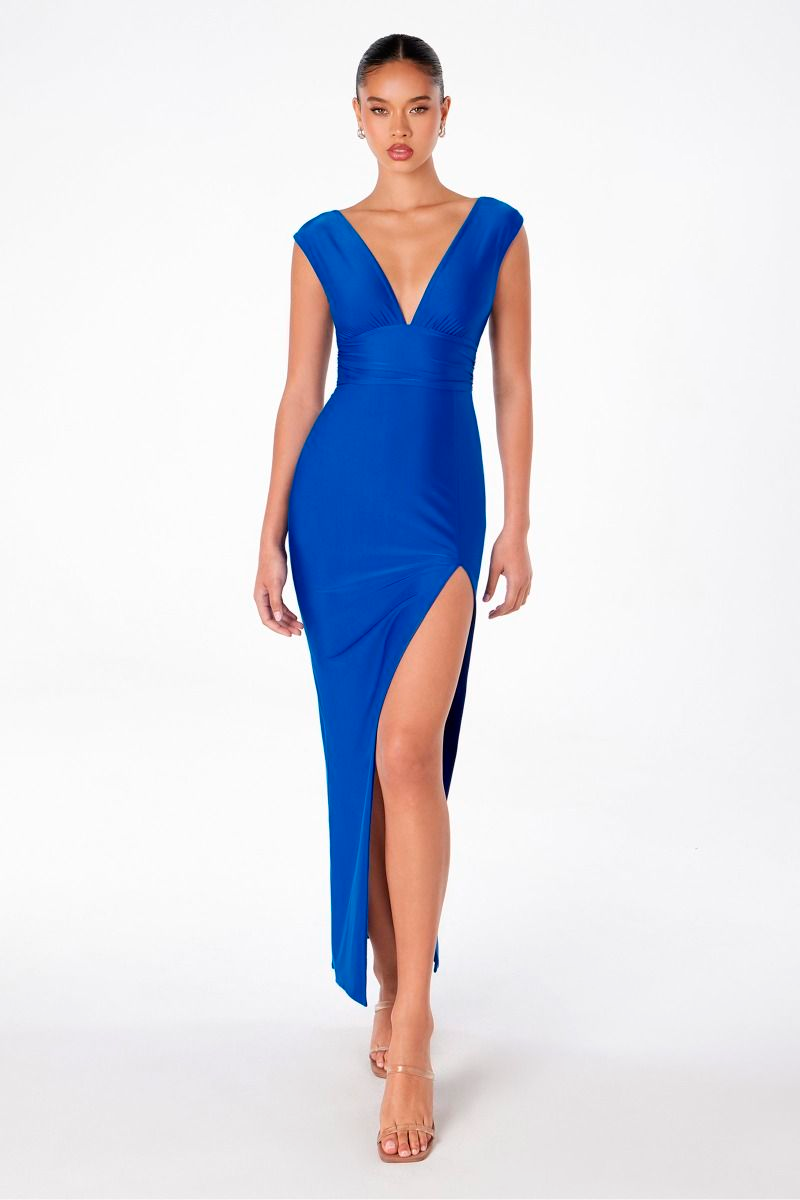 V-Neck Fitted Dress With Square Back-7